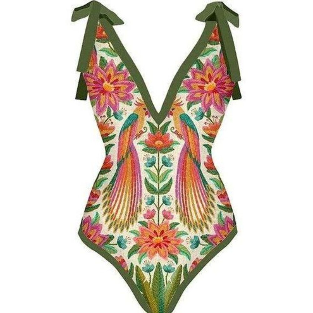 3X Floral One-Piece Swimsuit